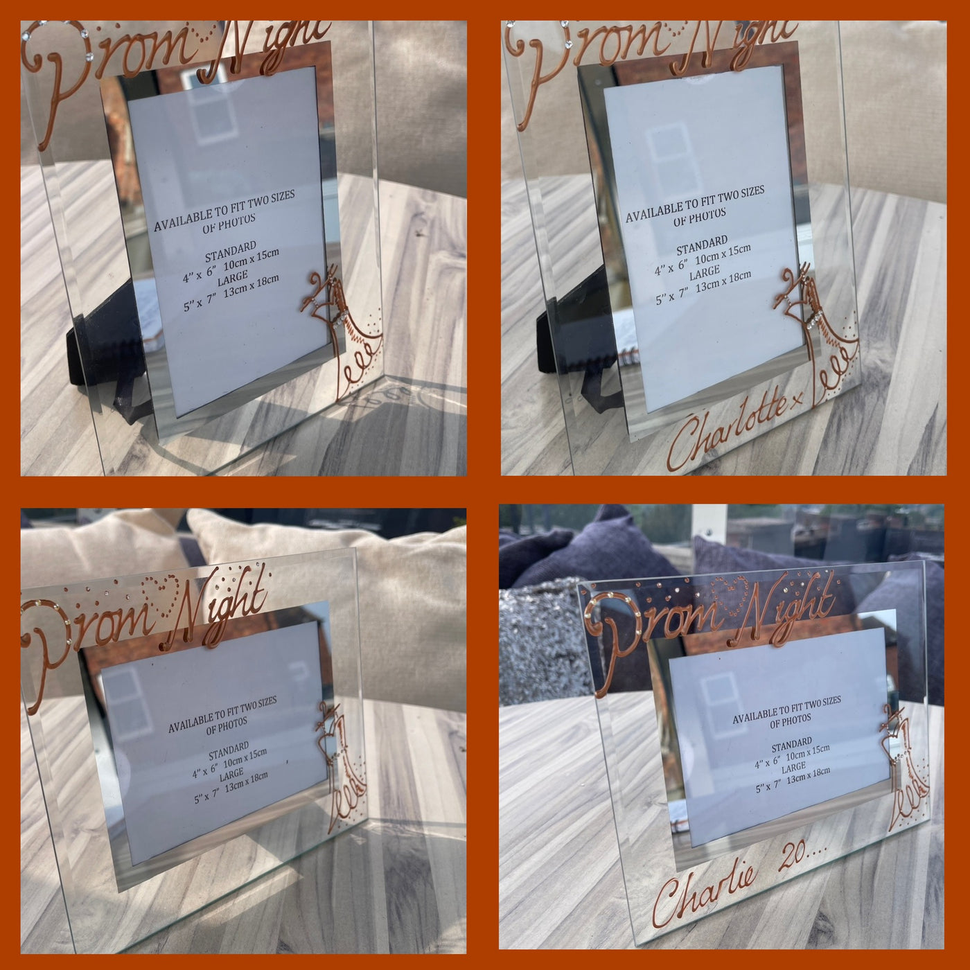 Hand Painted Prom Night Photo Frames With crystals