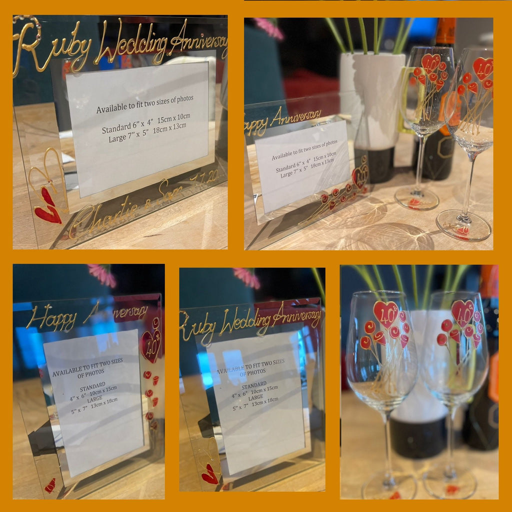 Hand Painted 40th Anniversary Gifts