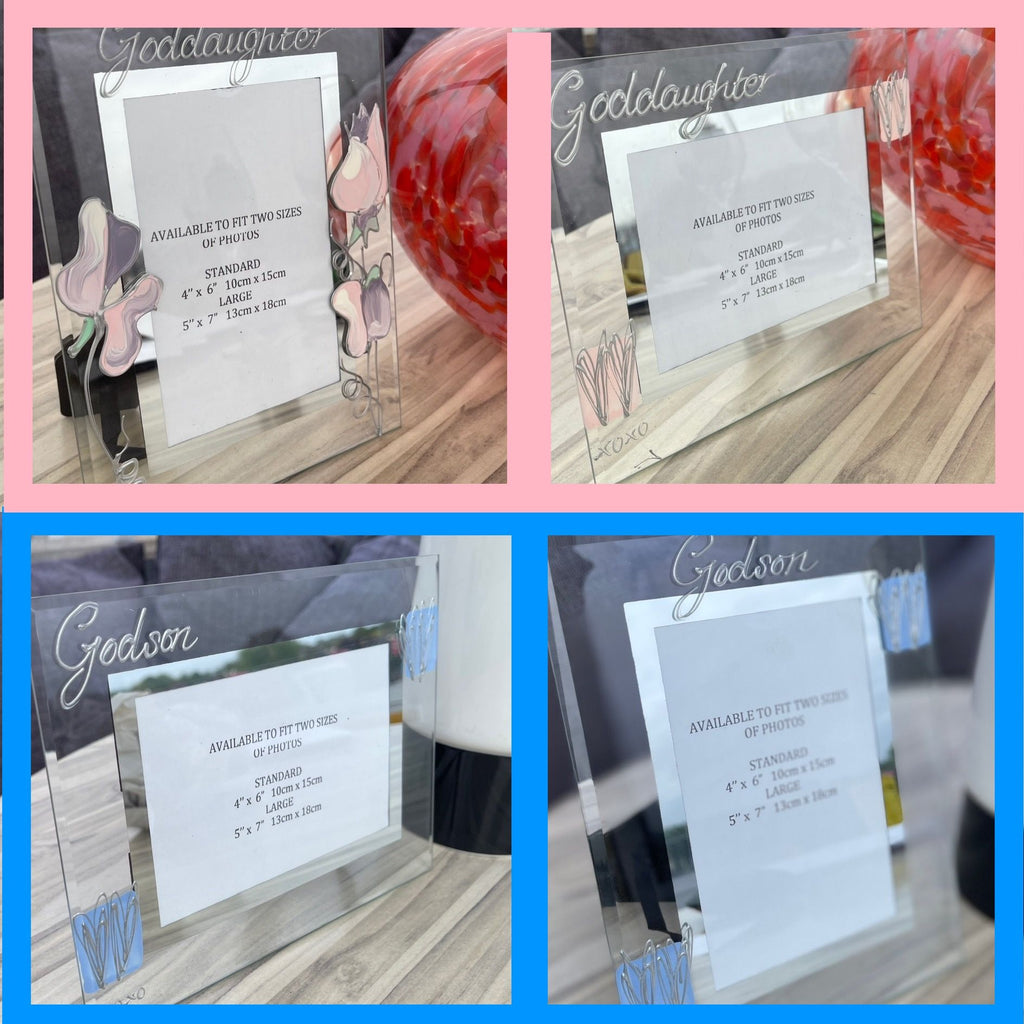 Hand Painted Godchildren Photo Frames