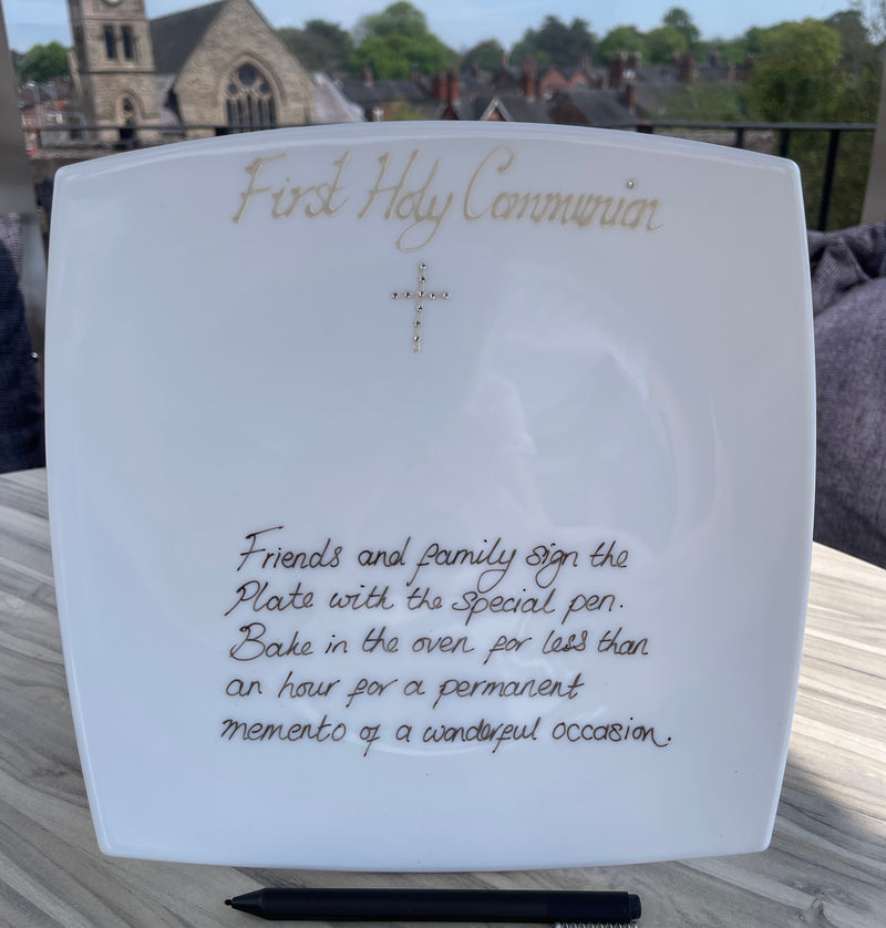 Holy Communion Gift Signature Plate: Square