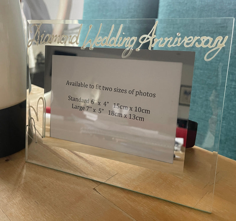 Diamond Wedding Anniversary Photo Frame Landscape Milestone