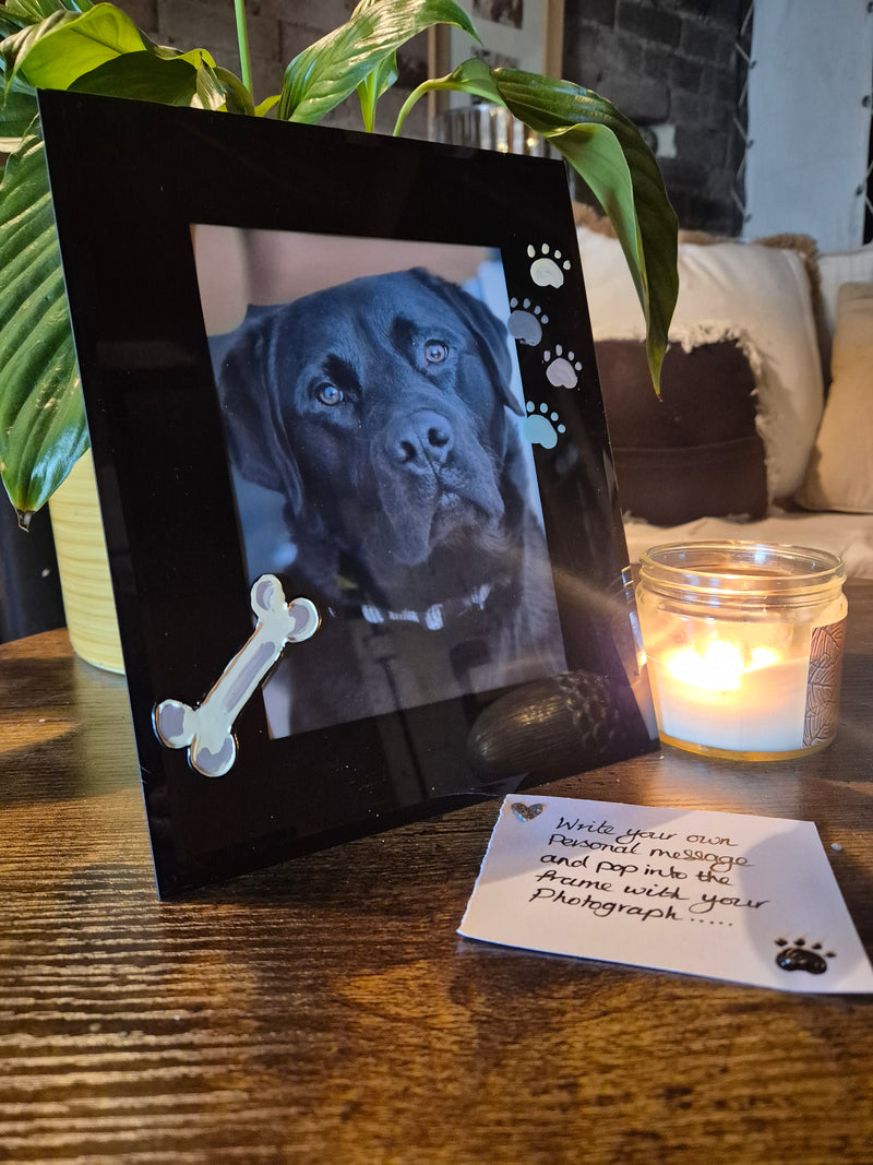 Bone Paws black frame Portrait 2 sizes 4"x6" or 5"x7"