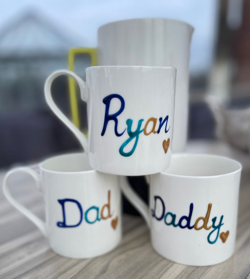 "Big" Daddy Fine Bone China 1 Pint Mug: (Multi Colour Blue)