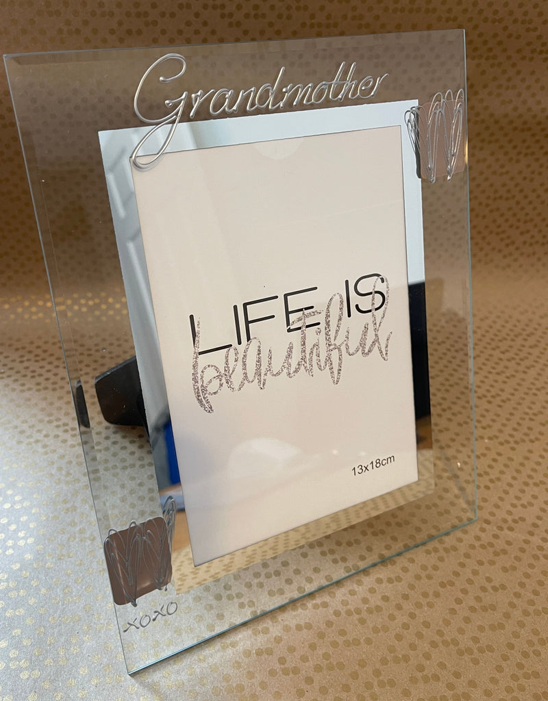 Grandmother Photo Frame Portrait Coffee/Hearts