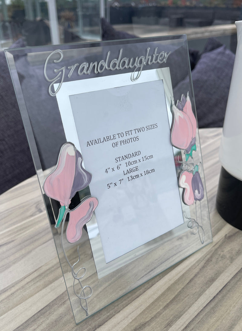 Granddaughter port picture frame Sweet Pea