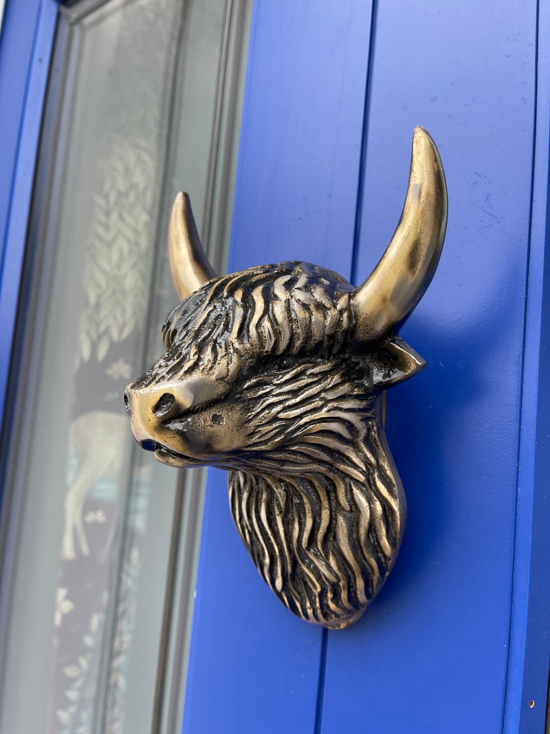 highland cow door knocker
