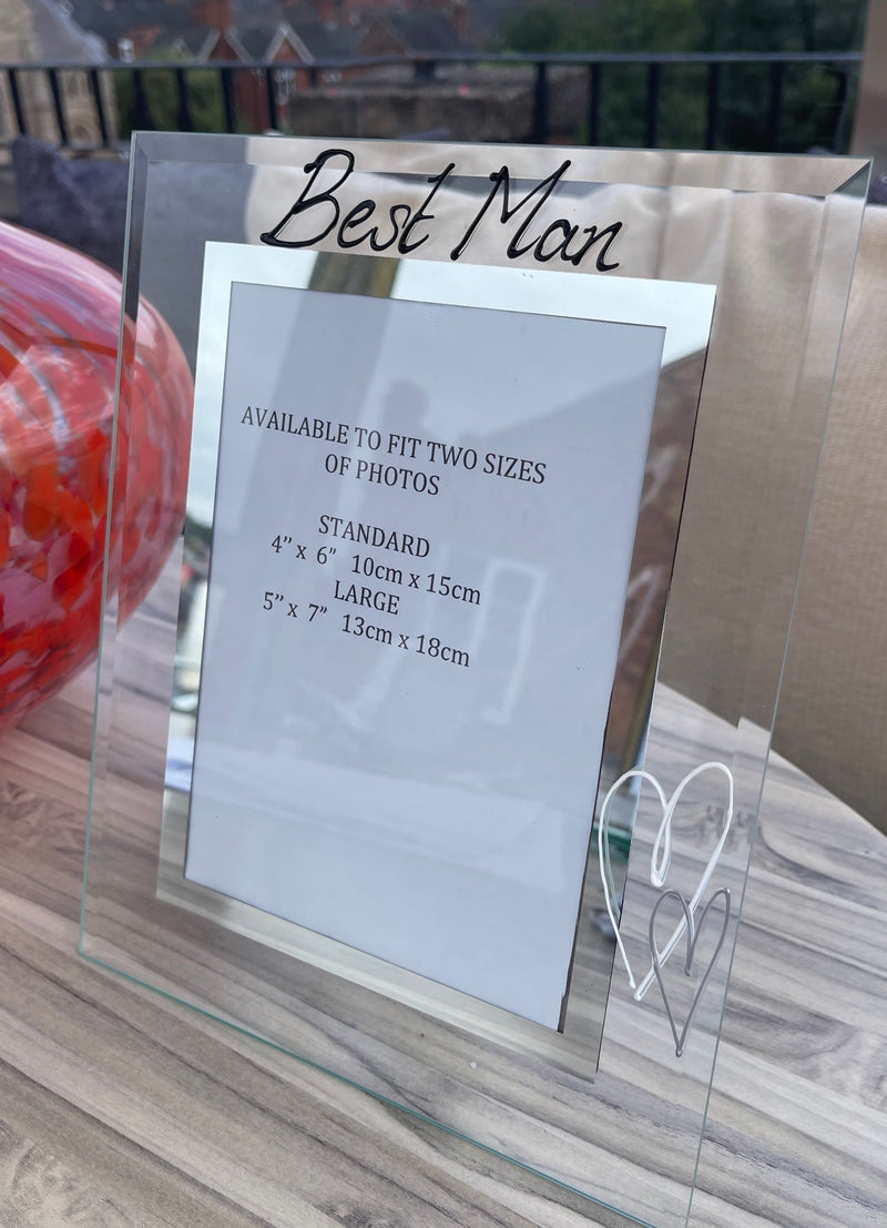 Best Man Photo Frame Port (Hearts)