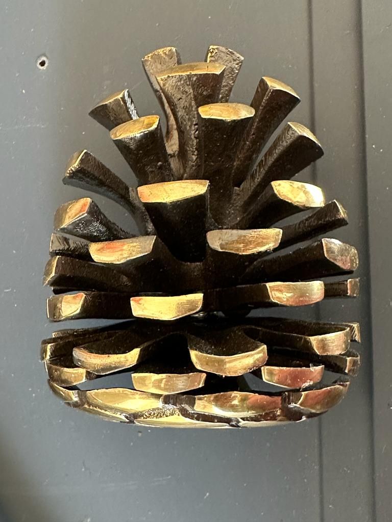 End Of Line Door Knockers - Pine Cone Antique Brass