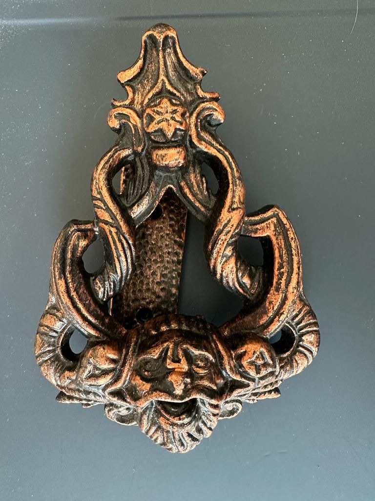 End Of Line Door Knockers - Gargoyle Copper