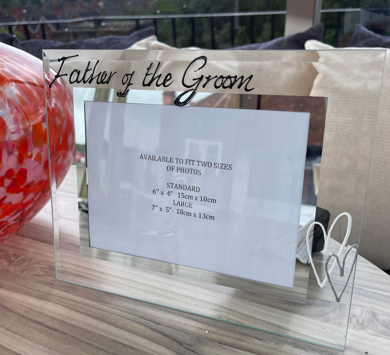 Father of the Groom Photo Frame Land (Hearts)