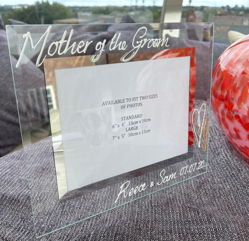 Personalised Mother of the Groom Photo Frame Land (Hearts)