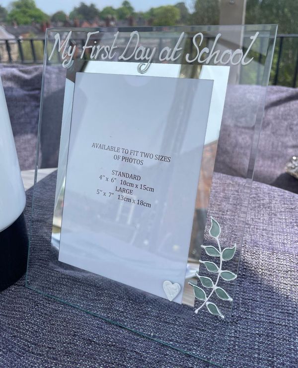 My first day at school portrait frame