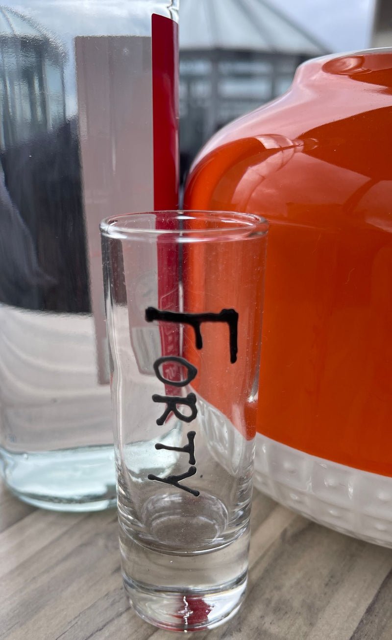 40th Birthday Drinking Shot Glass BL/Sl