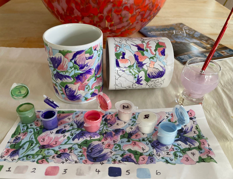 Painting By Number Mug Sweet Pea