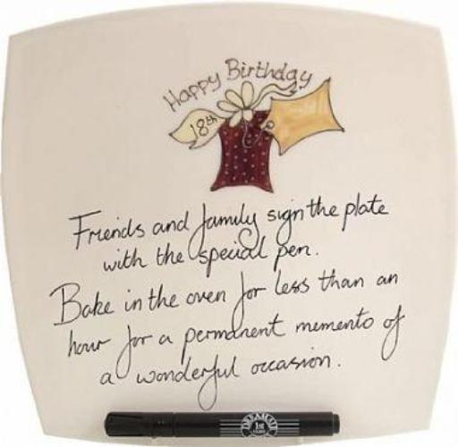 18th Birthday Gift Square Plate Box