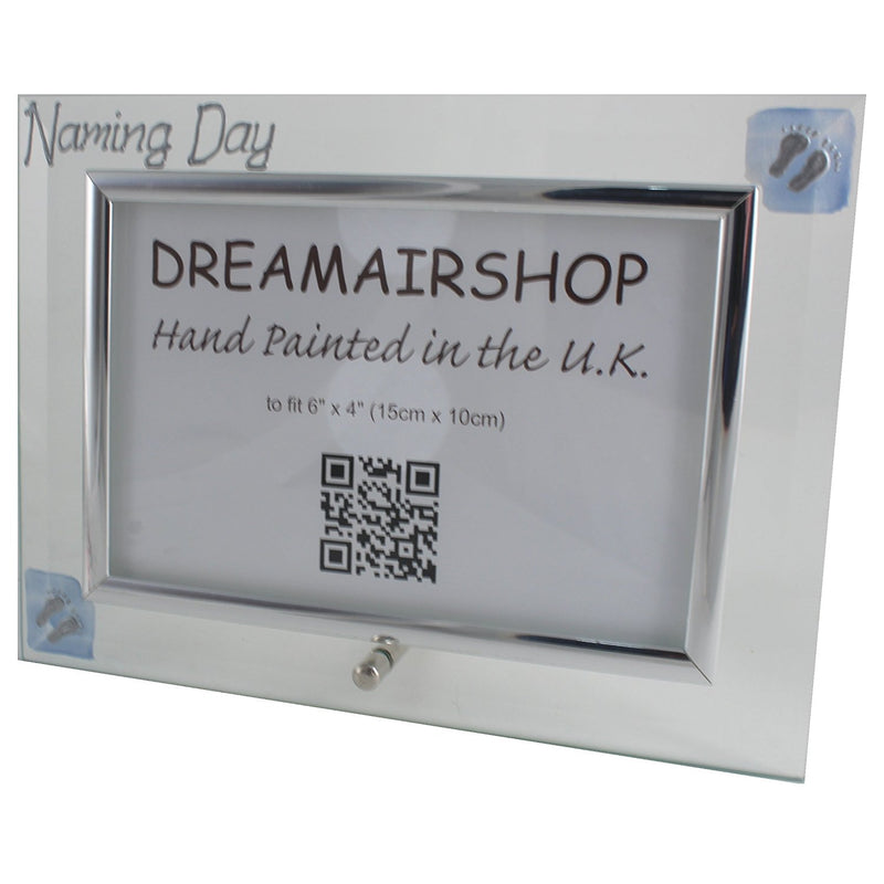 Naming Day Photo Frame Land (Blue Feet)