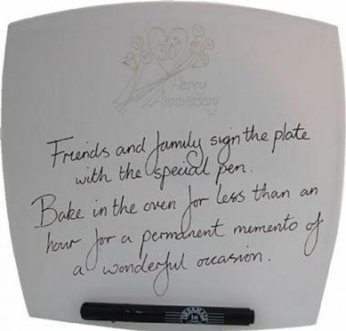 30th Wedding Anniversary Plate Square Flower