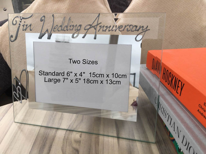 10th Wedding Anniversary Photo Frame Landscape