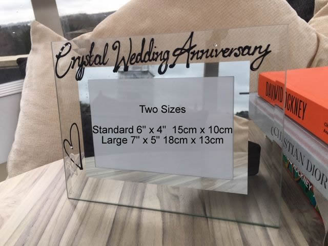 15th Wedding Anniversary Photo Frame Landscape