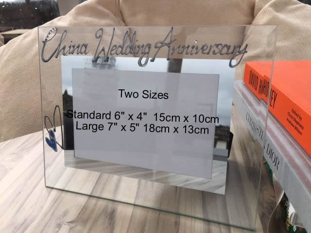 20th Wedding Anniversary Photo Frame Landscape