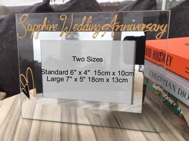 45th Wedding Anniversary Photo Frame Landscape