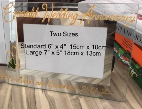 Personalised 55th Wedding Anniversary Photo Frame Landscape