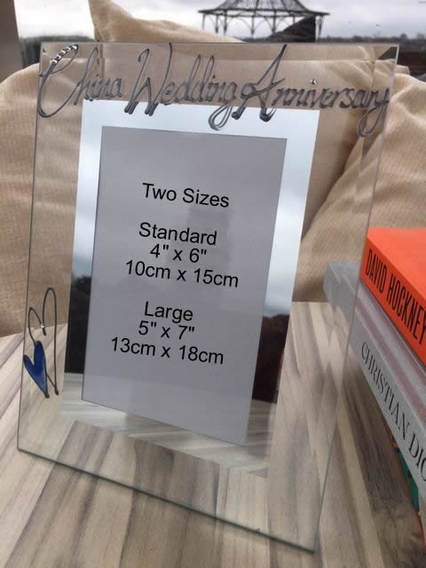 20th Wedding Anniversary Photo Frame Portrait