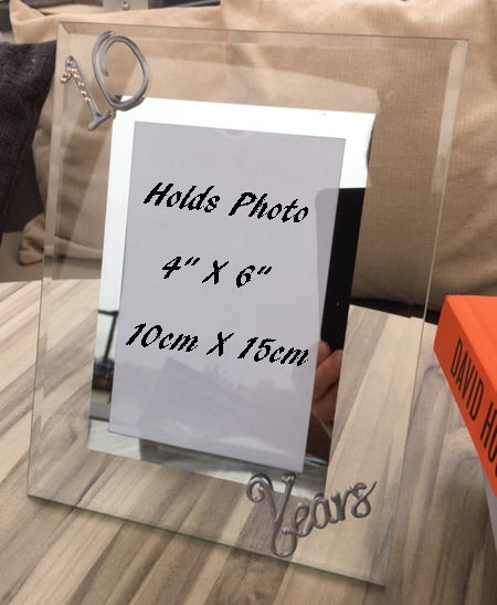 10th Anniversary Picture Frame Portrait Crystalled
