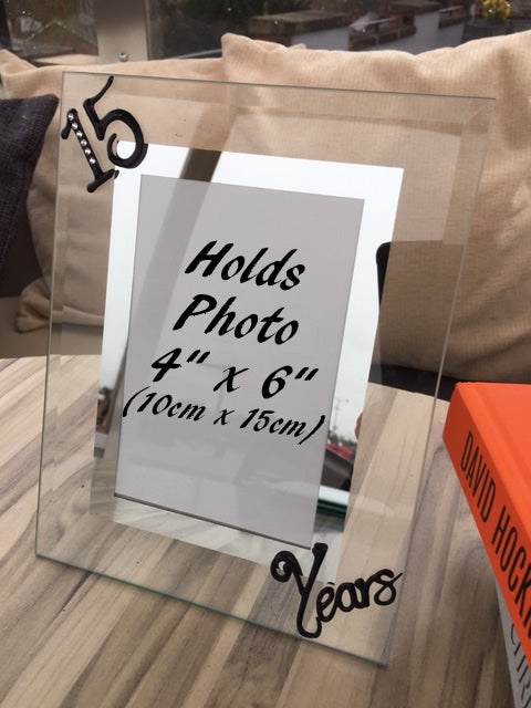 15 Years Wedding Anniversary Photo Frame Port (Crystalled)
