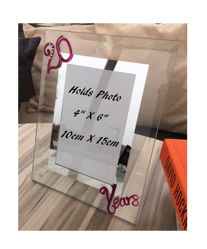 20th Anniversary Portrait Frame Crystal