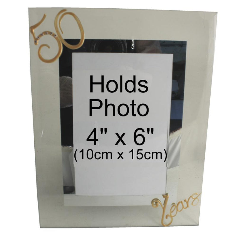 50 Years Wedding Anniversary photo/picture frame Port (Crystalled)