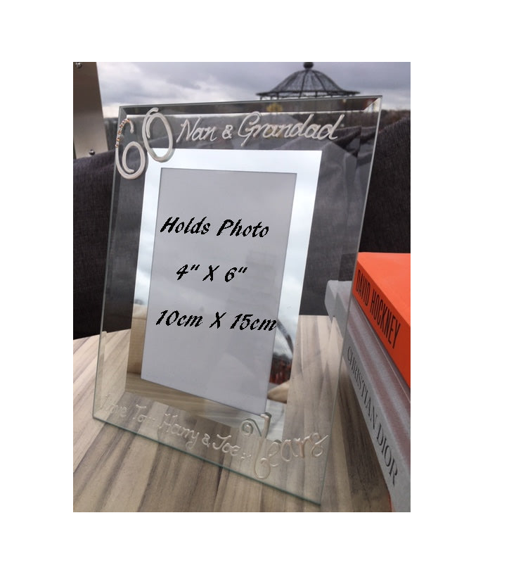 Personalised 60th Anniversary Portrait Crystalled