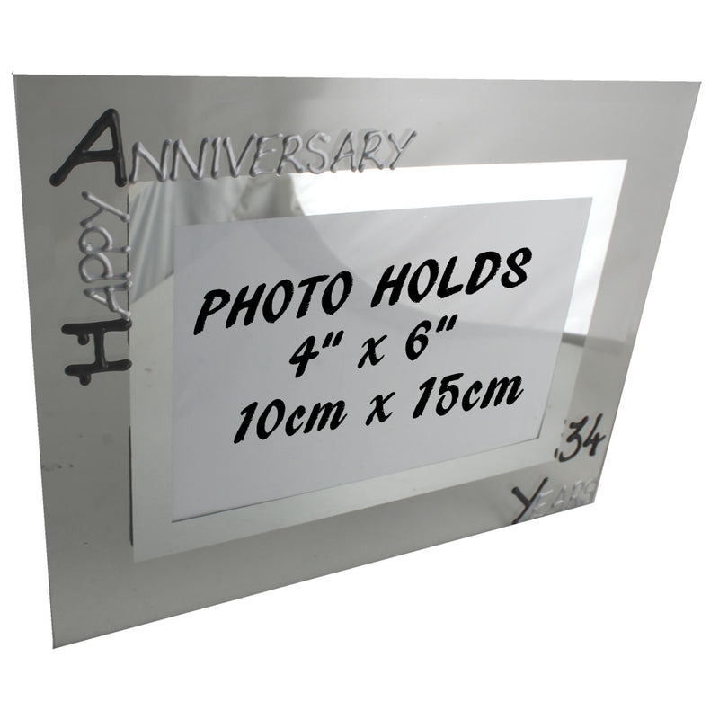 33rd Wedding Anniversary Gift Photo: Frame Landscape (Blk/Sil)