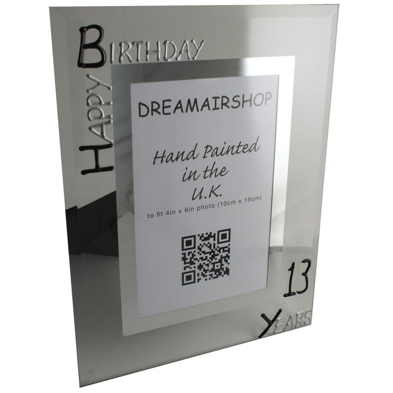 13th Birthday Photo Frame Port Blk/Sil