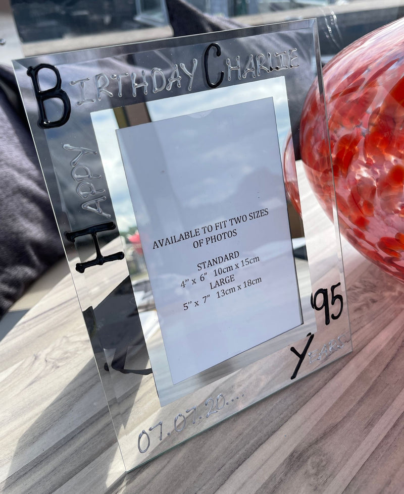 Personalised 95th Birthday Portrait Picture Frame B/S 4"x6" or 5"x7"