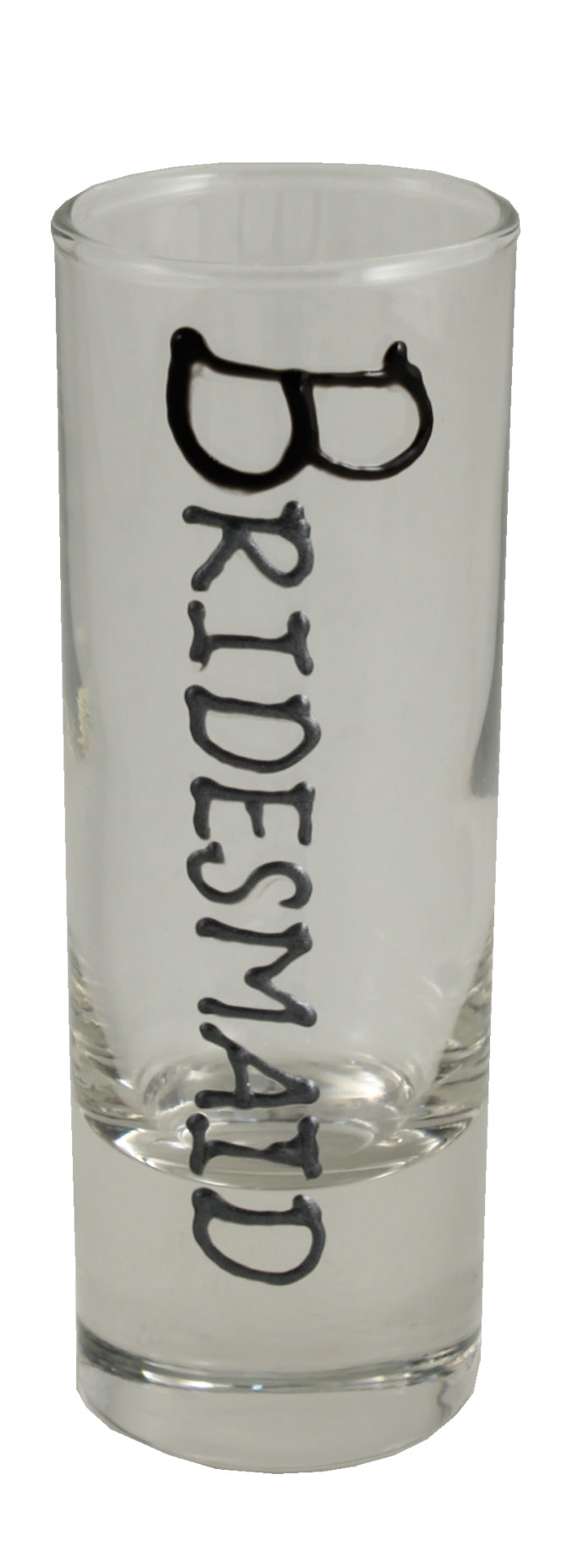 Bridesmaid Shot Glass (Blk/Sil)