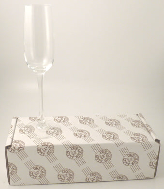 Personalised Champagne Flute Glass: with Crystals (Silver)