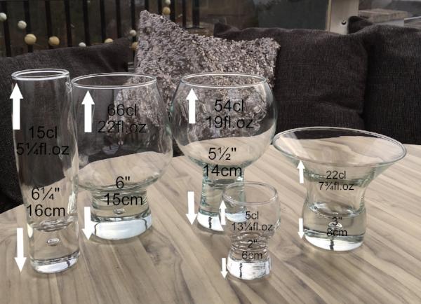 55th Wedding Anniversary Gin and Tonic Glasses: (Flower)