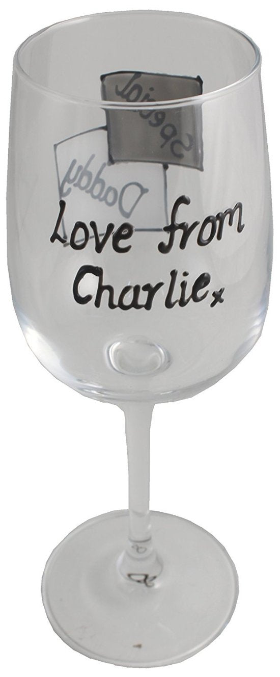 Personalised Special Daddy Wine Glass