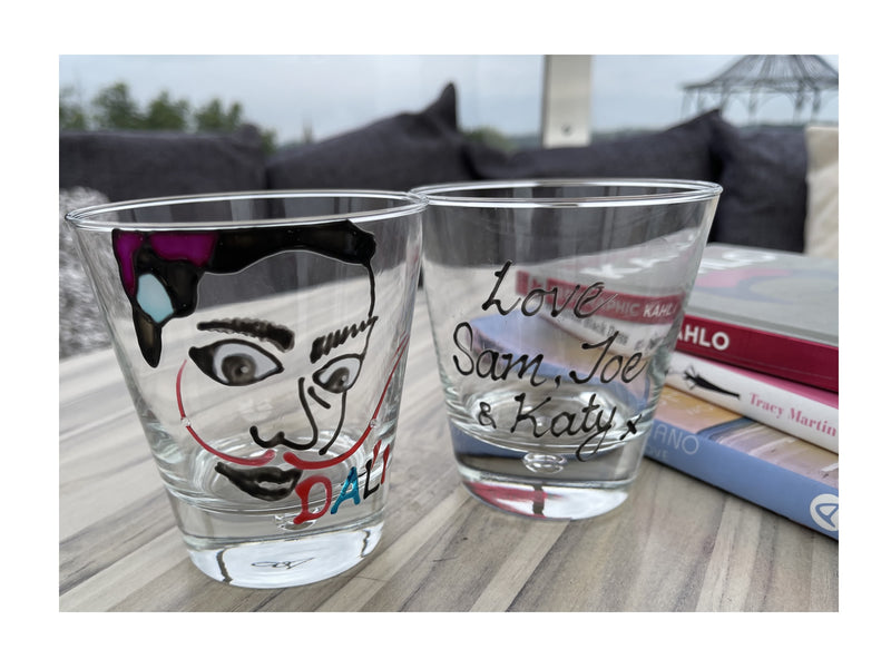 Personalised Salvador Dali Water Drinking Glass