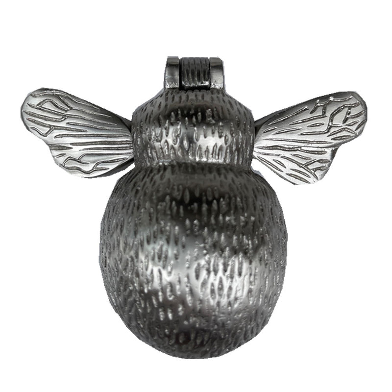 Bee Door Knocker Satin Silver