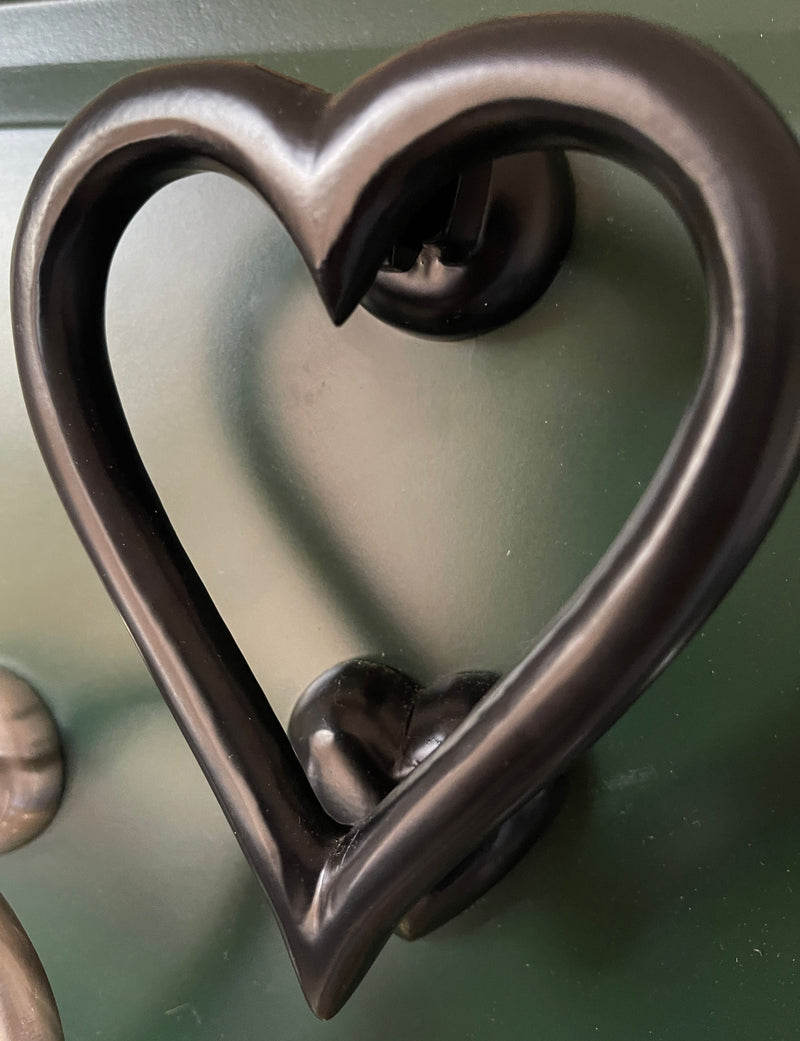 Heart Door Knocker Black
