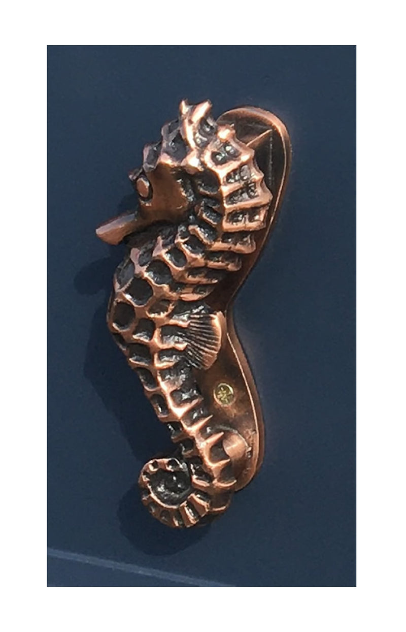 Seahorse Door Knocker Copper