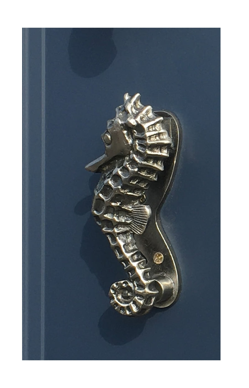 Seahorse Door Knocker Gunmetal Silver