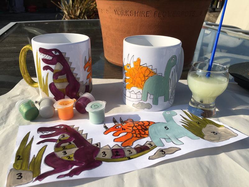 Paint by Numbers Mug Craft Kit Dinoasaur