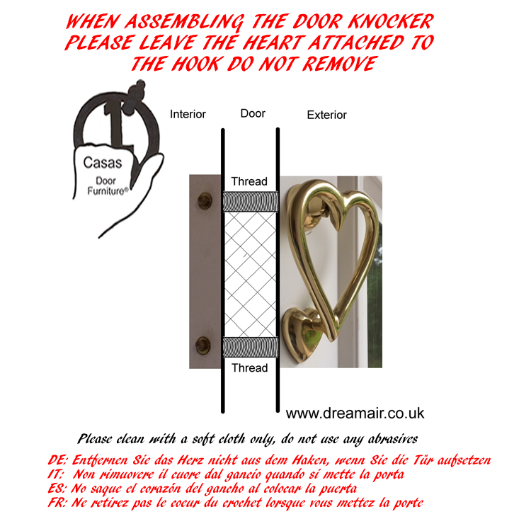 Heart Door Knocker Instructions