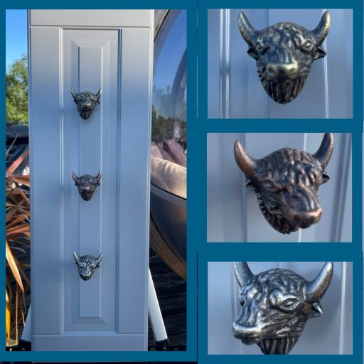 Highland Cow Door  and Drawer Knobs 
