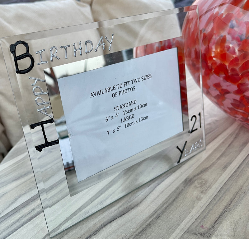 21st Photo Frame Land Black/Silver