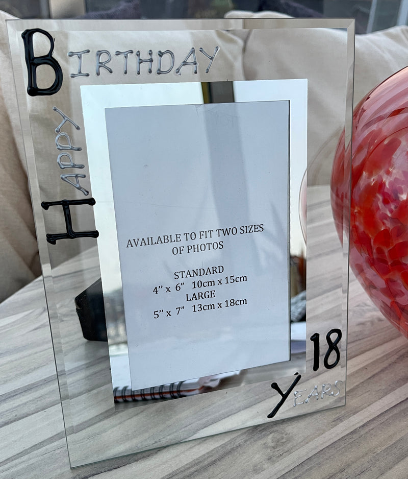 18th Birthday Photo Frame Port Black/Silver