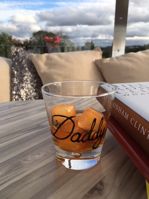 Personalised Wording Gift Whisky Glass: (Black)